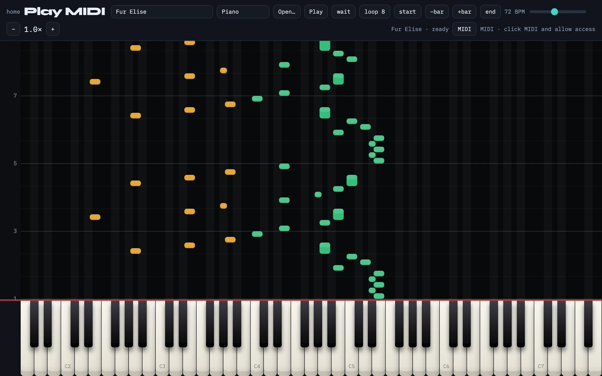 Play MIDI project visual
